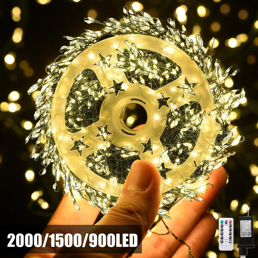 LED Christmas Fairy String Lights – Warm White Waterproof Copper Wire