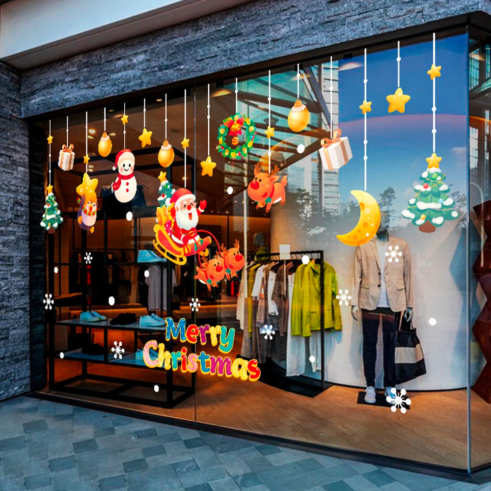 Hot Sale Christmas DIY Glass Stickers Decorative Stickers !