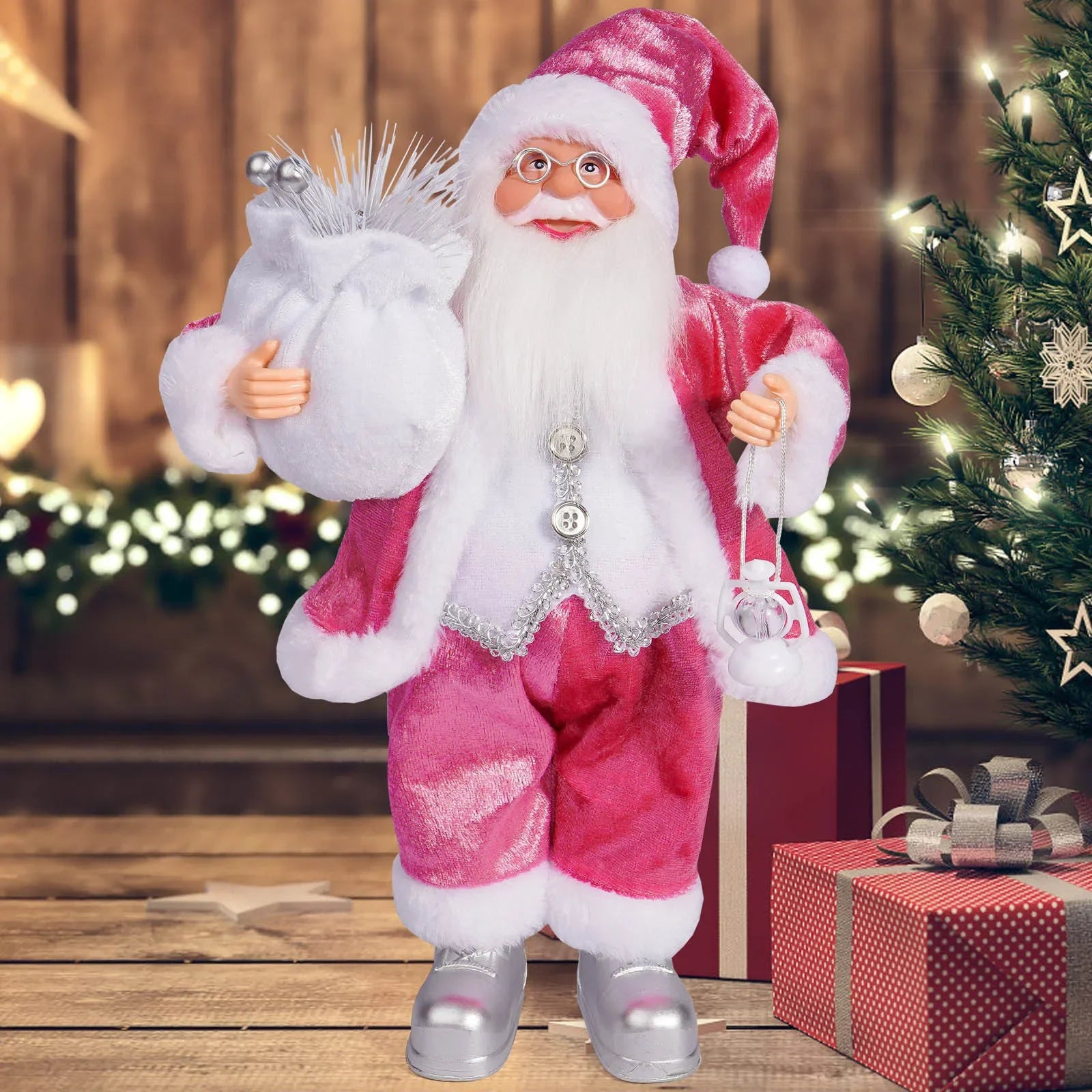 Santa Claus Doll with Gift Bags – 2025 Christmas Home & Party Decoration Ornament
