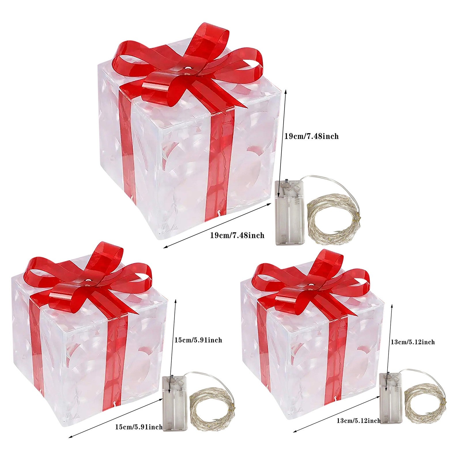 Christmas Glowing Gift Box Decorations
