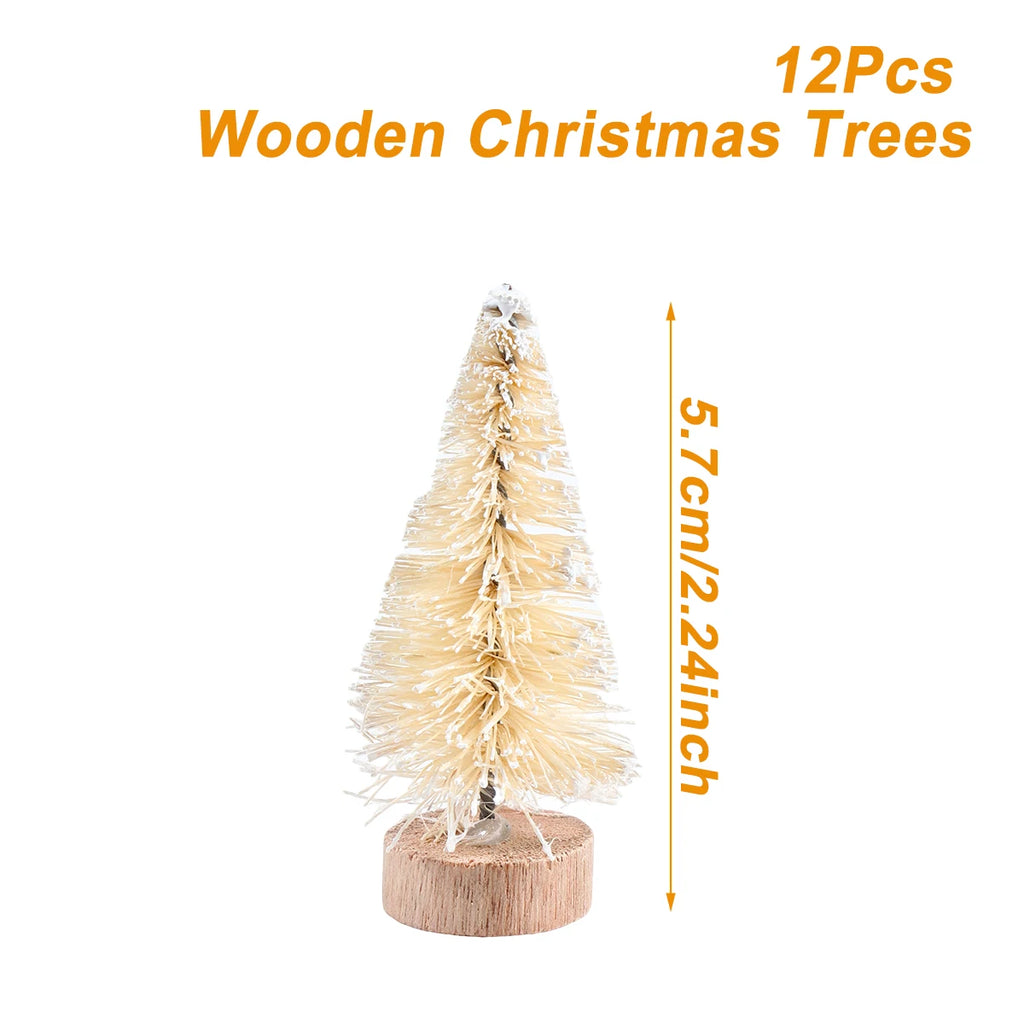 Artificial Mini Wooden Christmas Tree's