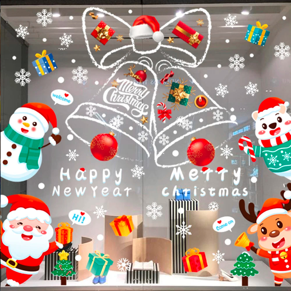 Hot Sale Christmas DIY Glass Stickers Decorative Stickers !
