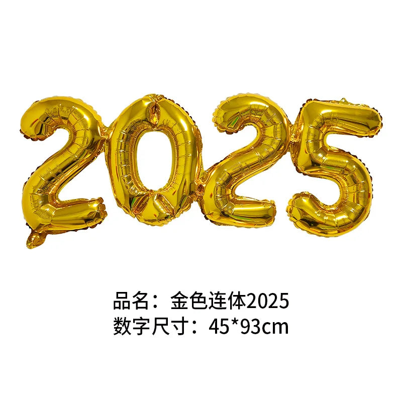 2026 Gold Crown Foil Number Balloons – New Year, Christmas Eve & Graduation Party Decorations