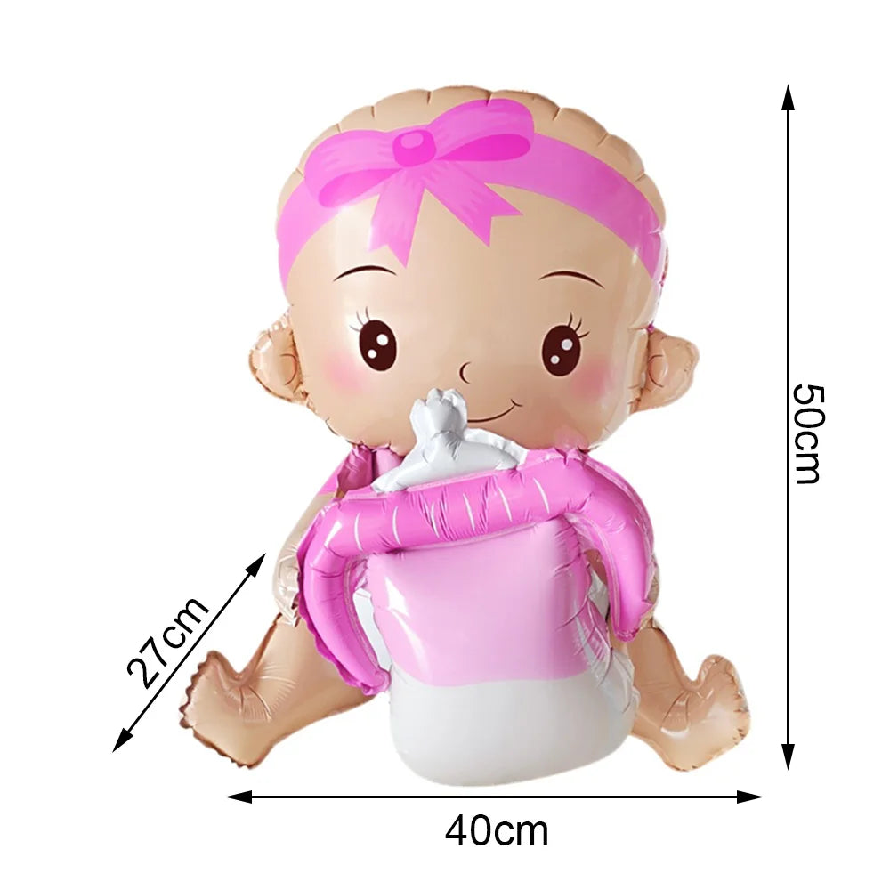 Gender Reveal Party Supplies – Boy or Girl Decorations & Tableware Set | Confetti, Balloons, Tablecloth, Plates, Cups, Napkins & More