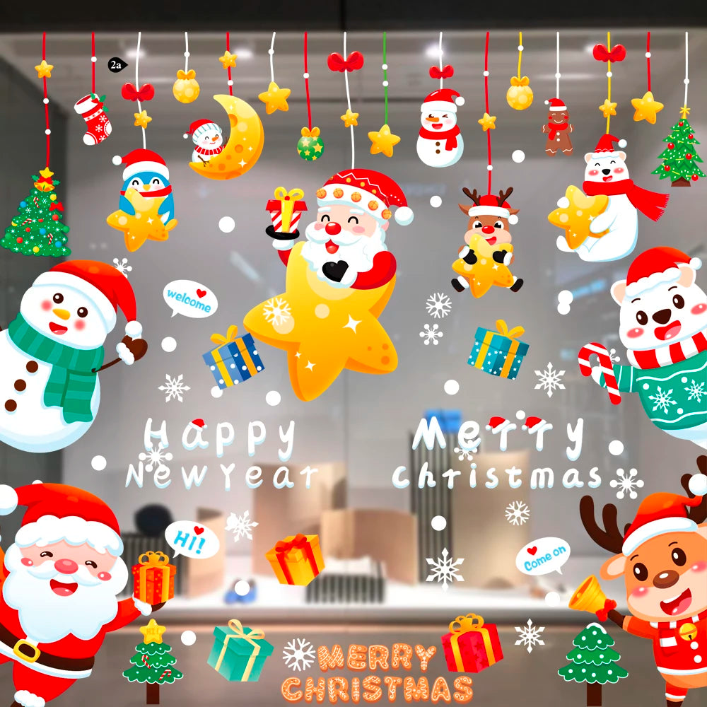 Hot Sale Christmas DIY Glass Stickers Decorative Stickers !