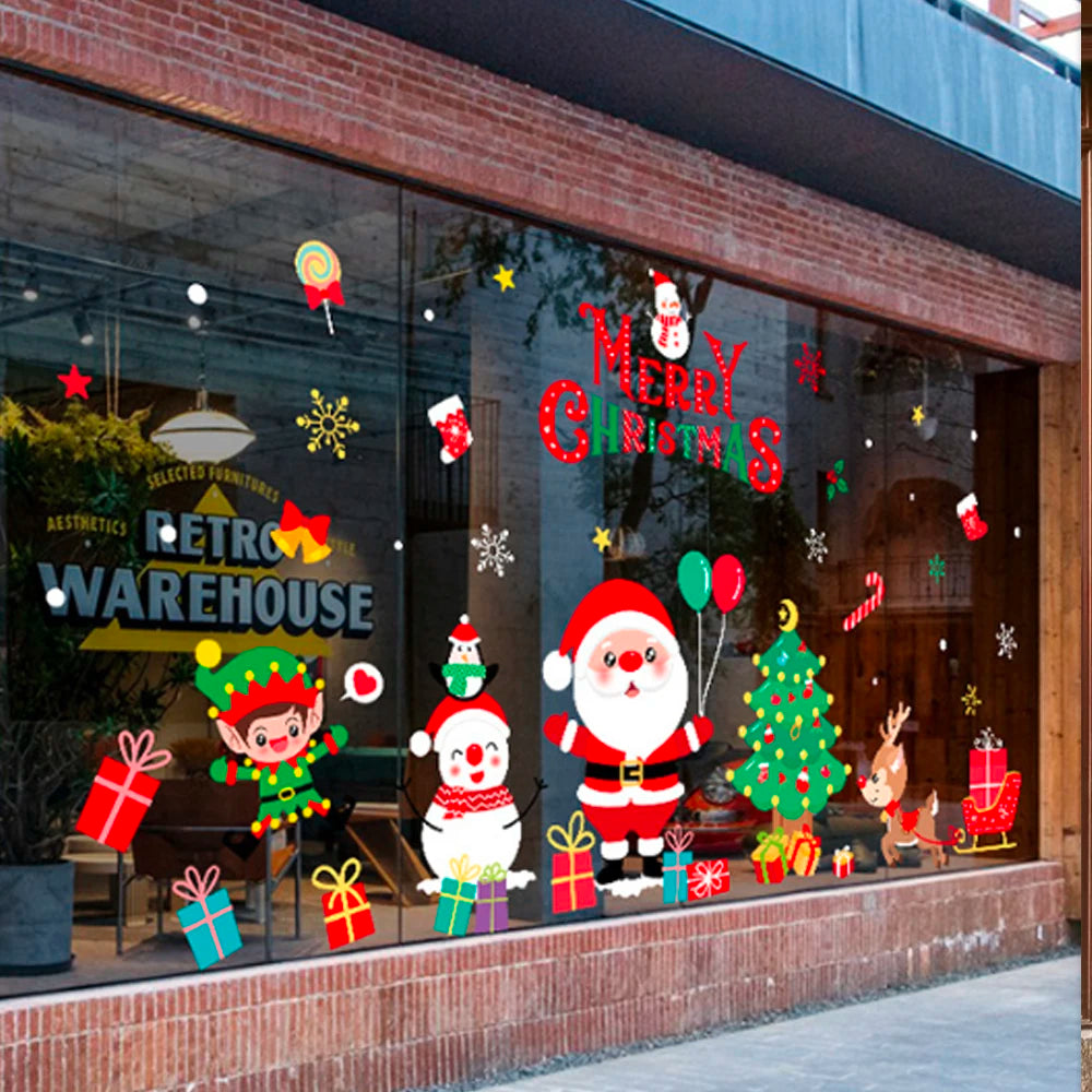 Hot Sale Christmas DIY Glass Stickers Decorative Stickers !