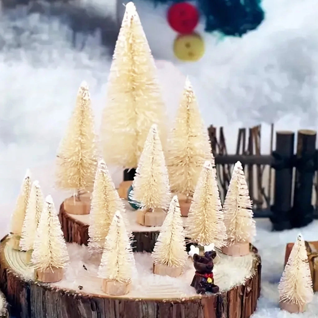 Artificial Mini Wooden Christmas Tree's