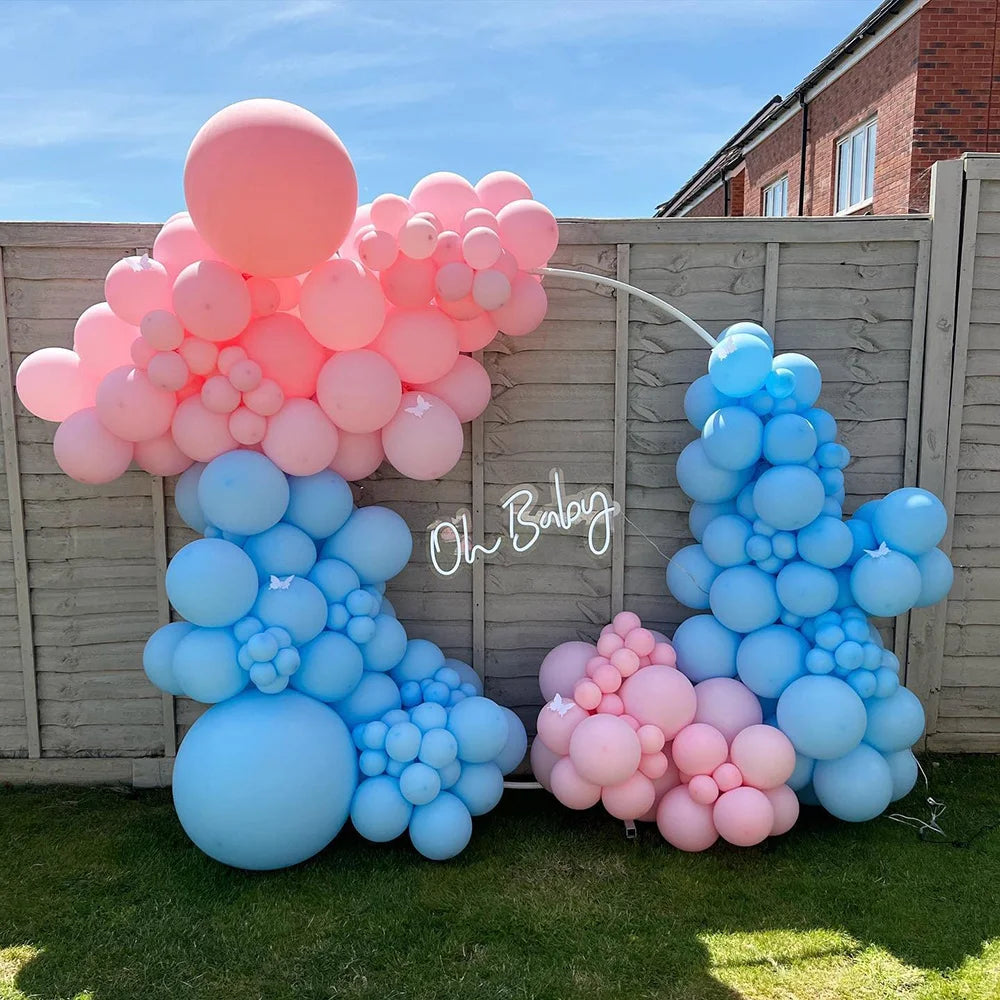 104pcs Blue & Pink Balloon Garland Arch Kit