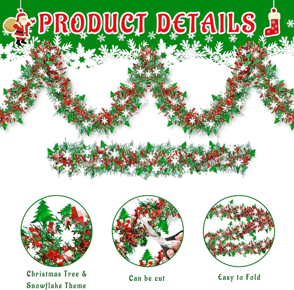 2M Christmas Tinsel Garland – 19 Color