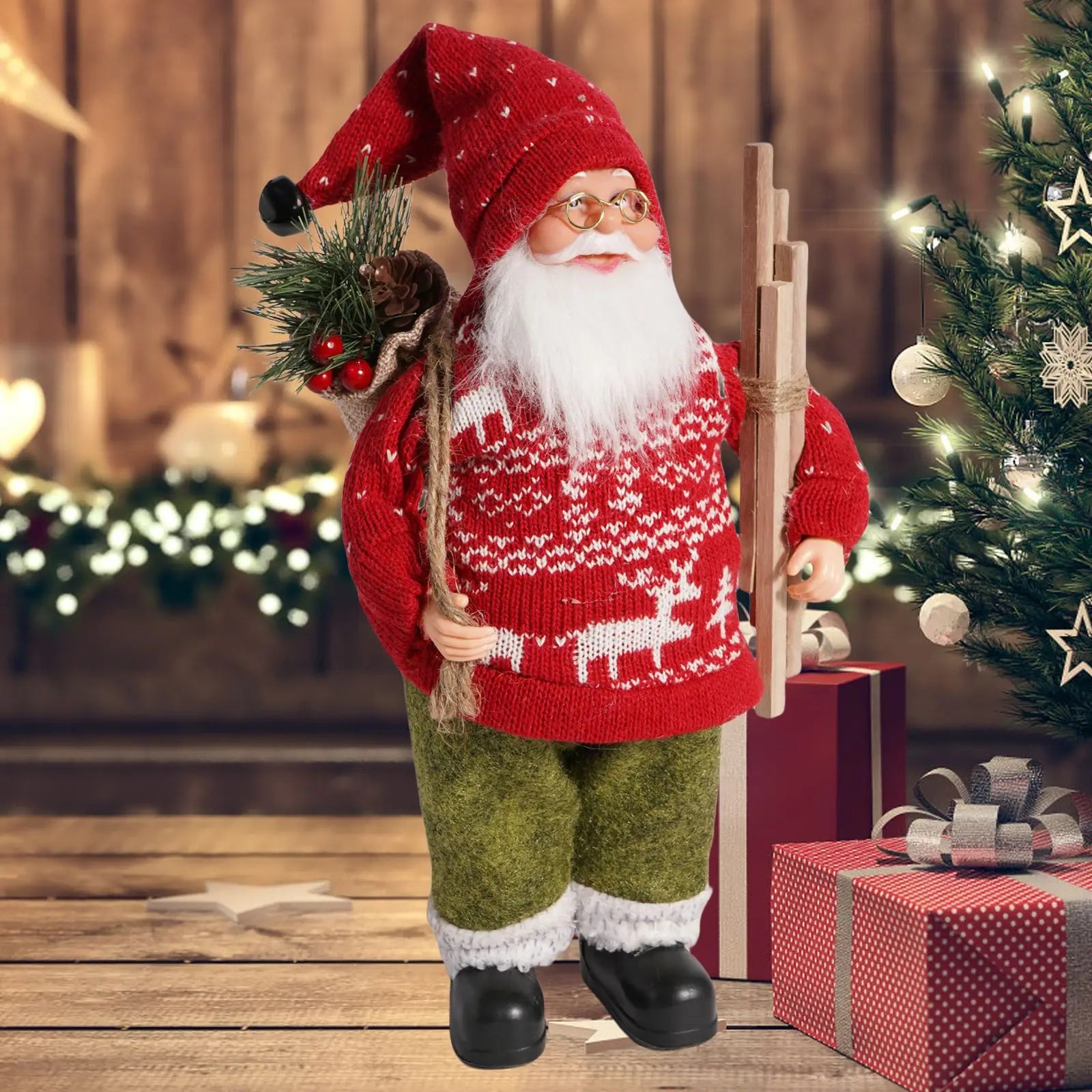 Santa Claus Doll with Gift Bags – 2025 Christmas Home & Party Decoration Ornament