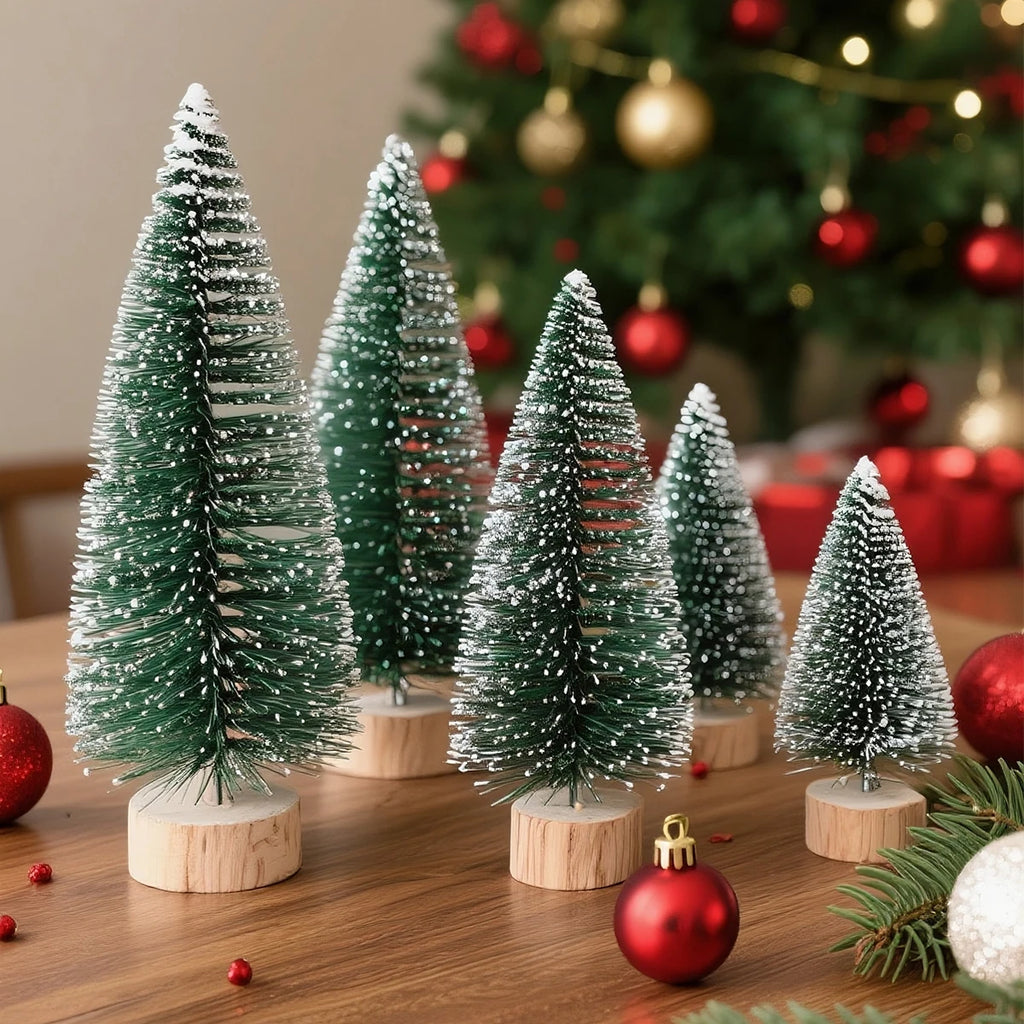 Artificial Mini Wooden Christmas Tree's