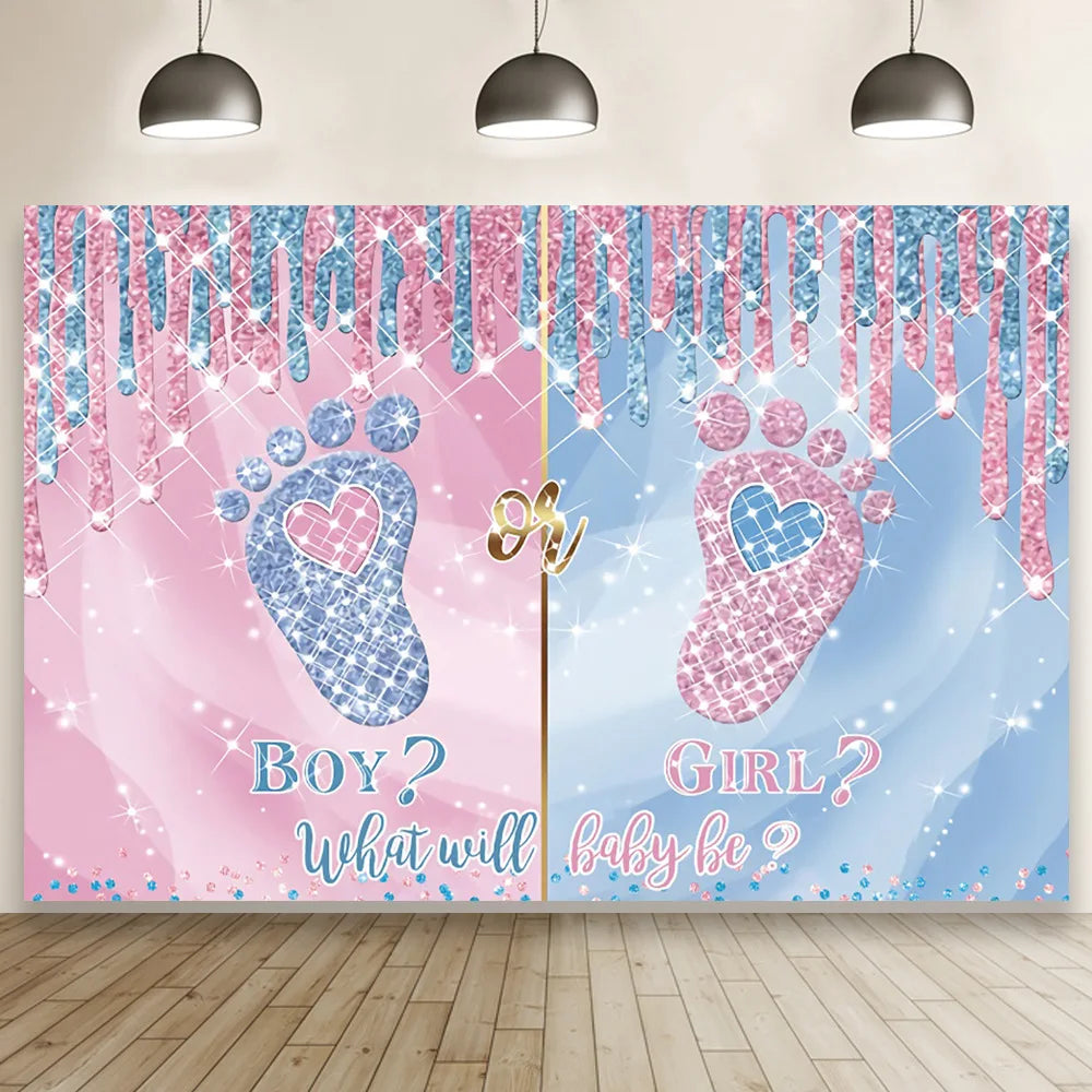 Gender Reveal Party Tableware Set – Boy or Girl Disposable Plates, Napkins & Tablecloths for Baby Shower Decorations