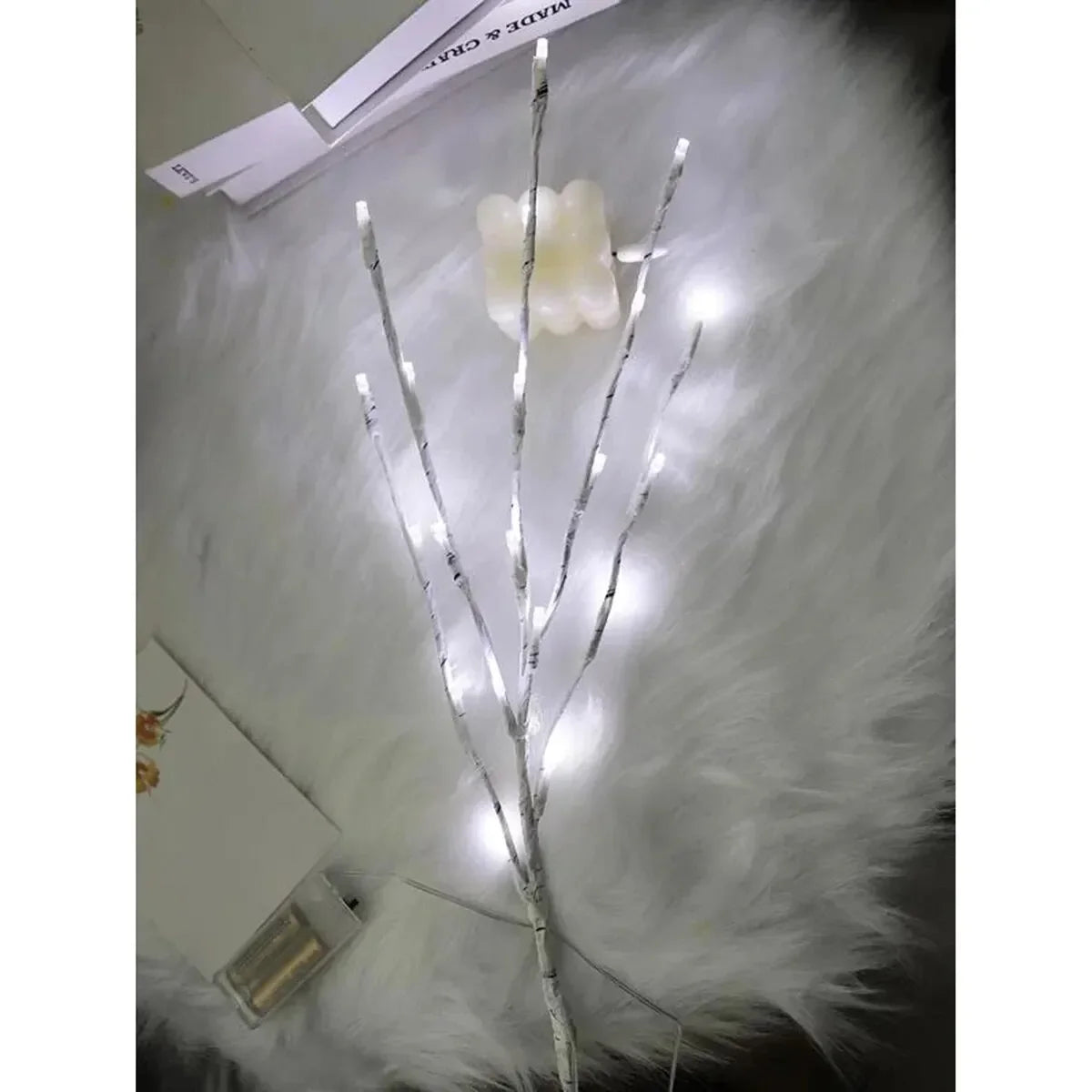 LED White Birch Branch Light