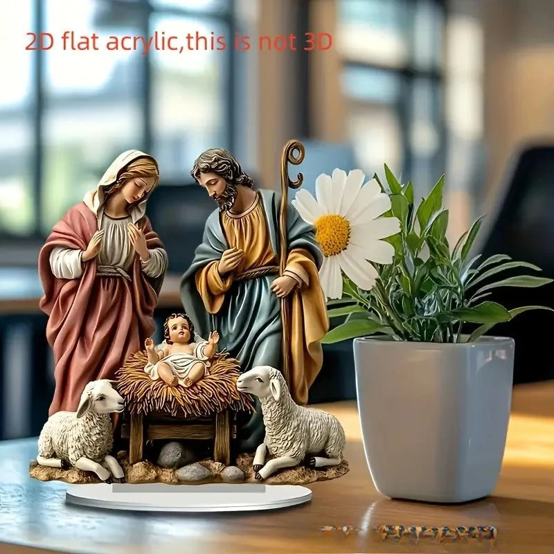 Christmas Nativity – Elegant Light-Up Nativity Scene Figurines for Holiday Decoration