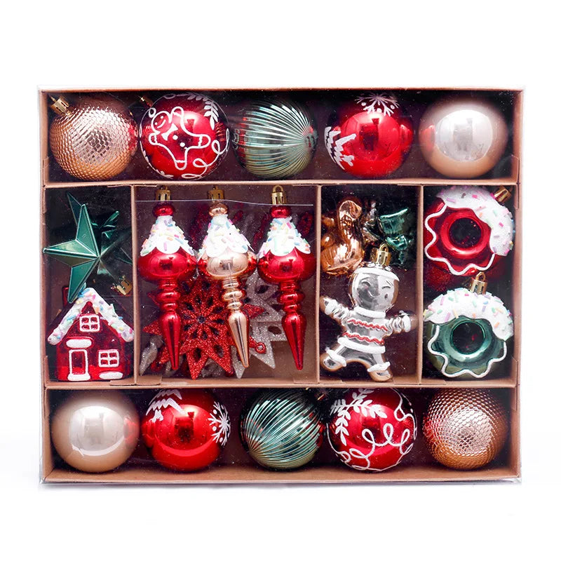 45pcs Christmas Ball Ornament Set