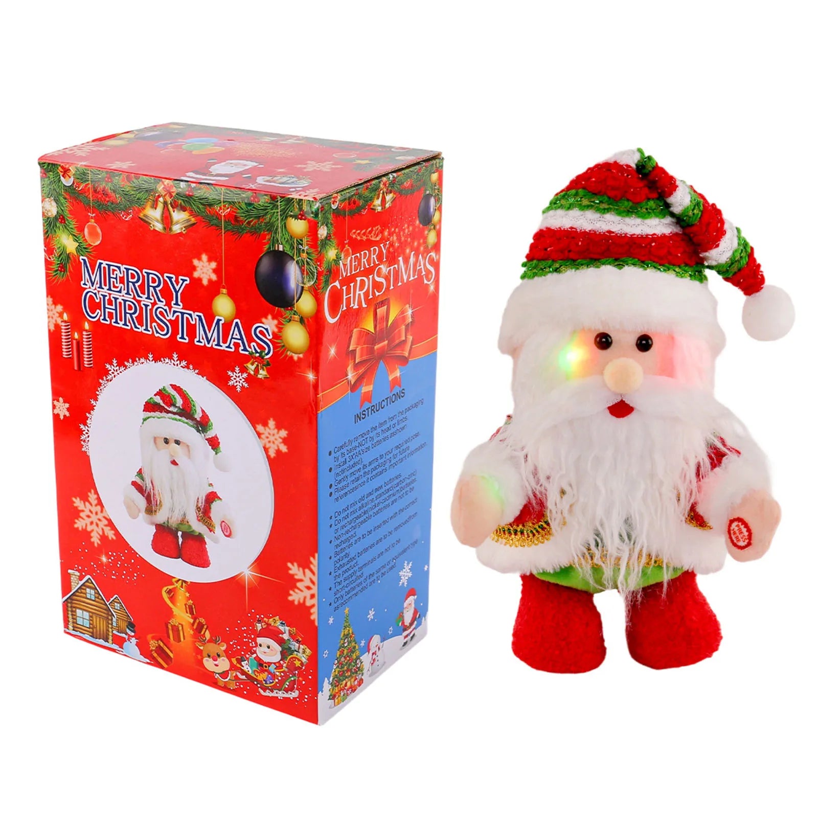 lectric Musical Christmas Ornament – Moving Light-Up Santa