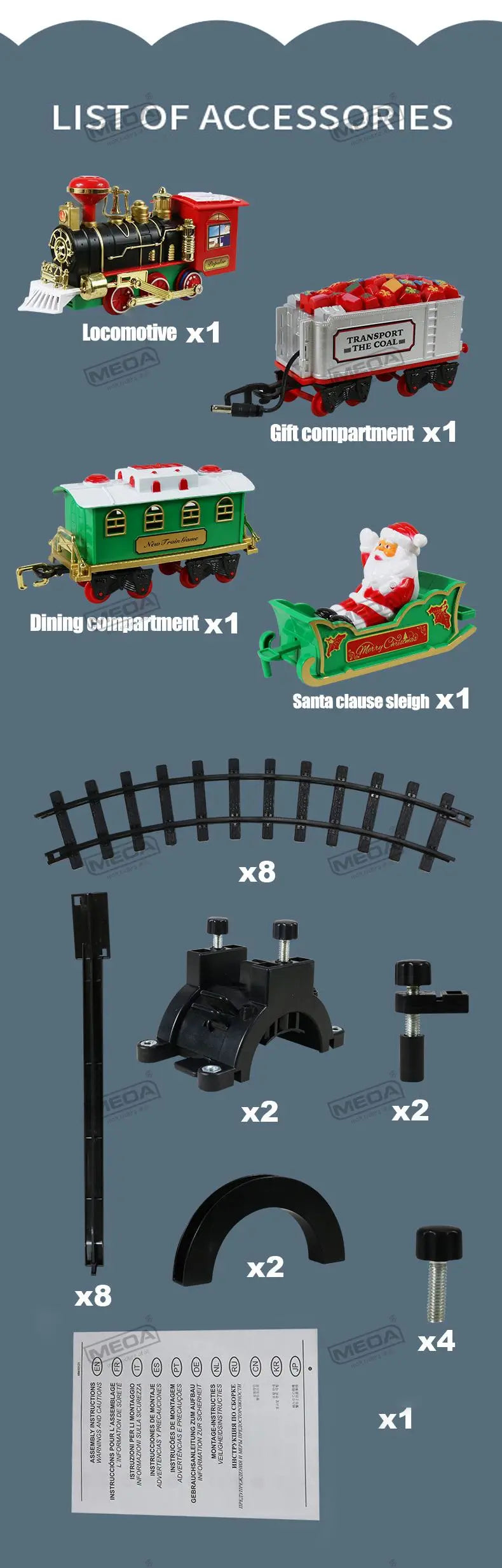 Electric Christmas Tree Train Set