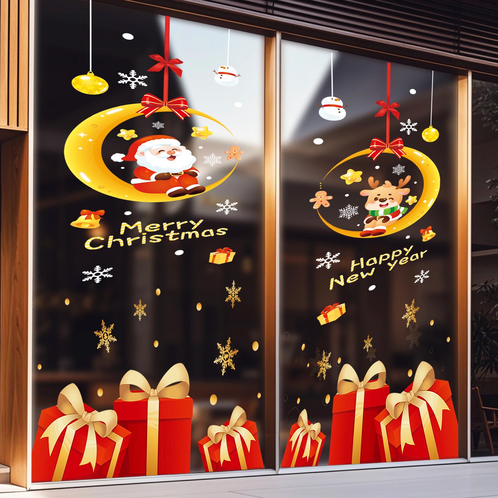 Hot Sale Christmas DIY Glass Stickers Decorative Stickers !