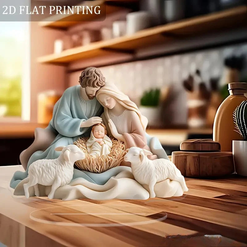 Christmas Nativity – Elegant Light-Up Nativity Scene Figurines for Holiday Decoration