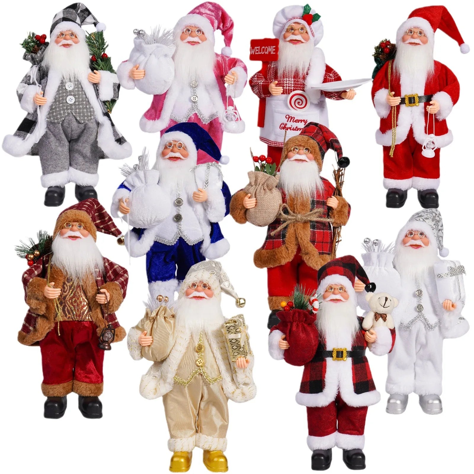 Santa Claus Doll with Gift Bags – 2025 Christmas Home & Party Decoration Ornament