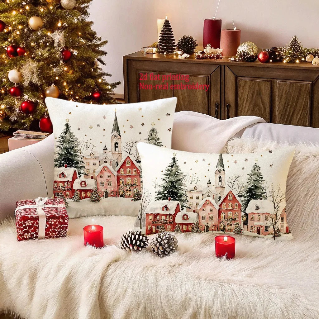 Christmas Cushion Cover – Festive Decorative Pillowcase for Holiday Home Décor