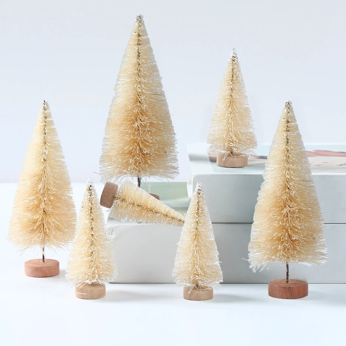 Artificial Mini Wooden Christmas Tree's