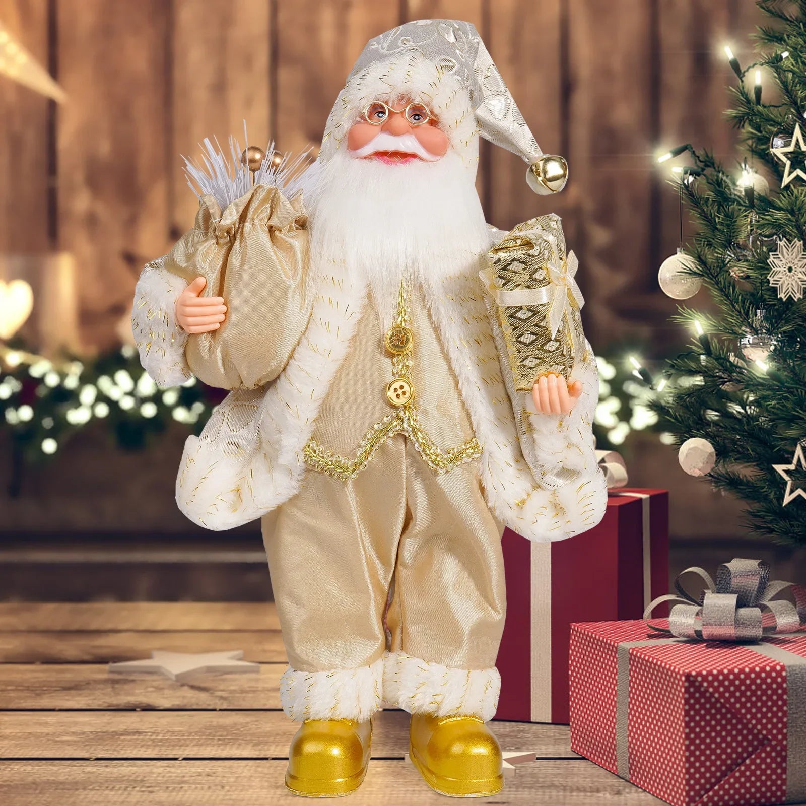 Santa Claus Doll with Gift Bags – 2025 Christmas Home & Party Decoration Ornament