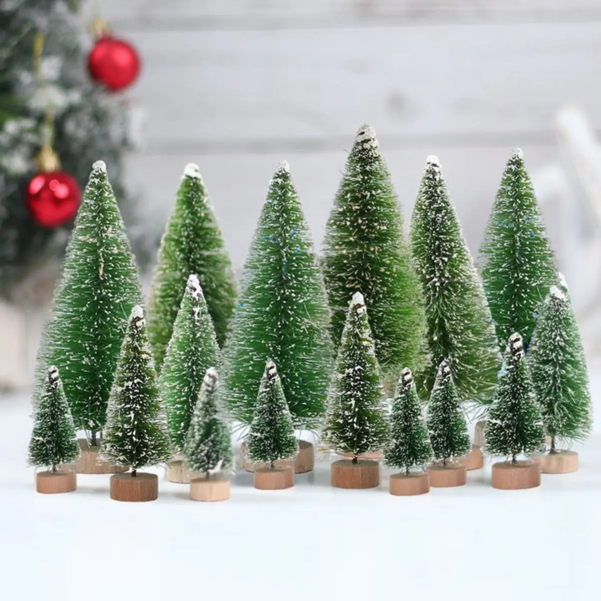 Artificial Mini Wooden Christmas Tree's