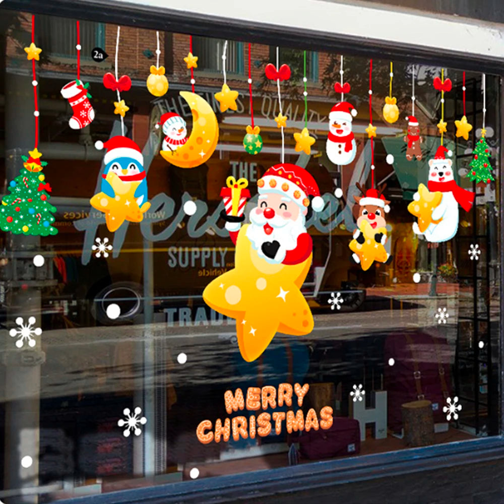 Hot Sale Christmas DIY Glass Stickers Decorative Stickers !