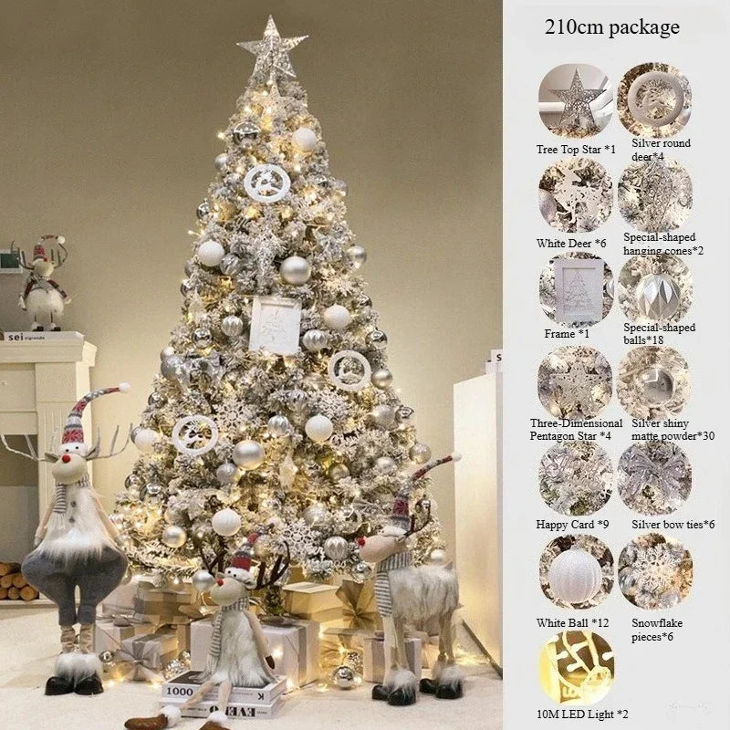 Luxury Encrypted Snowfall Christmas Tree with Christmas Decorations Package!