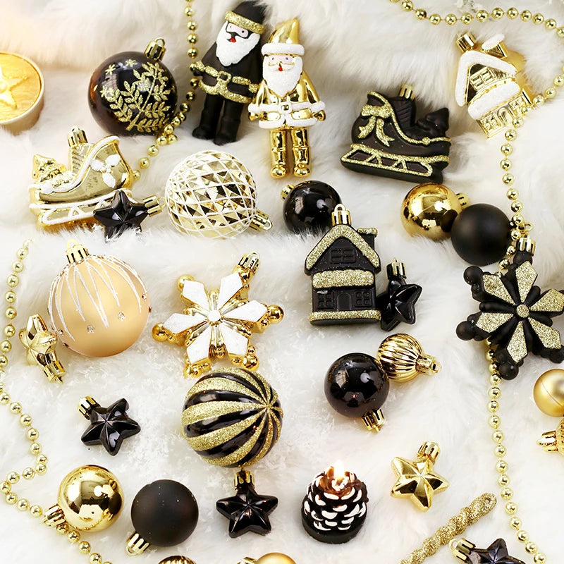 50pcs Shatterproof Christmas Tree Ball Ornament Set