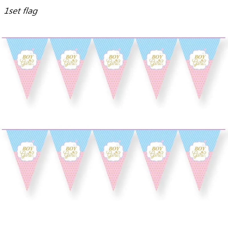 Gender Reveal Party Tableware Set – Boy or Girl Disposable Plates, Napkins & Tablecloths for Baby Shower Decorations