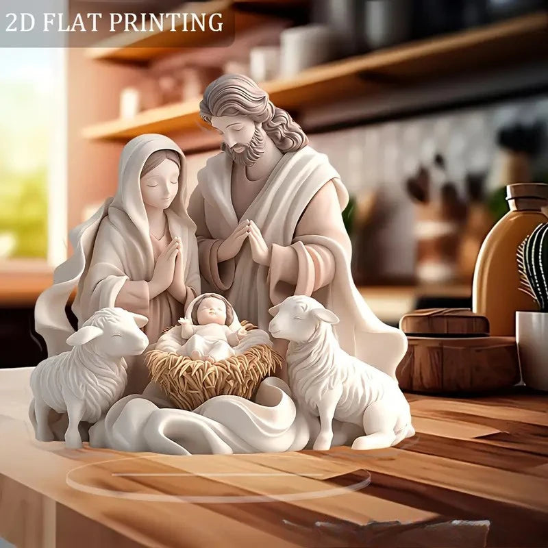 Christmas Nativity – Elegant Light-Up Nativity Scene Figurines for Holiday Decoration